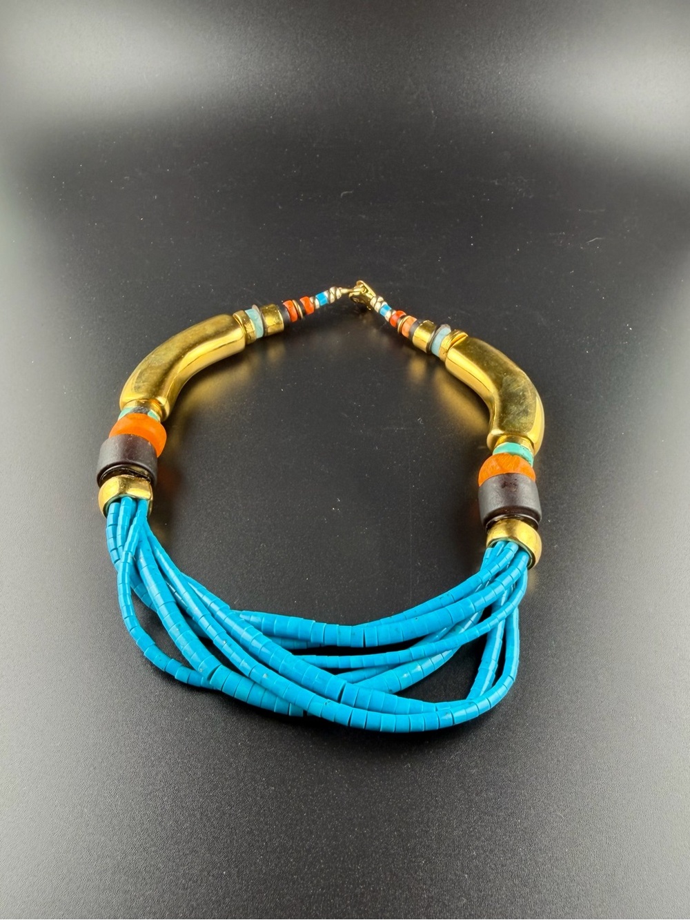 Lizzie Fortunato Blue Period Multi-strand Turquoise Tube Necklace